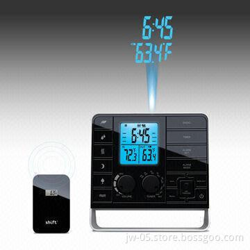 ABS Projection Clock with Three LED Torch and Mobile Charger